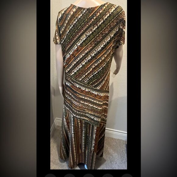 Vintage Serengeti Multicolor Striped maxi Dress - Picture 4 of 5